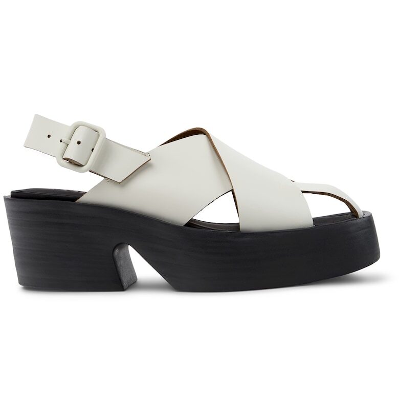 Масивни сандали Billie с кръстосани каишки - Бял Camper