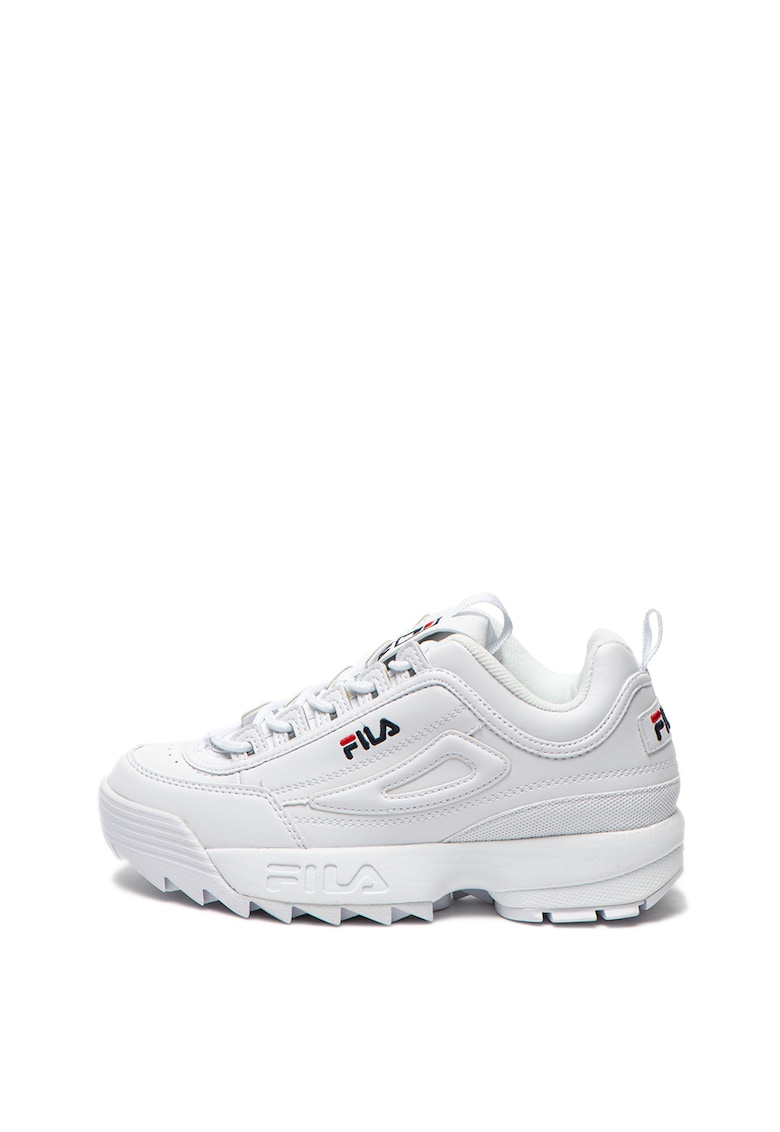 Масивни спортни обувки Disruptor от еко кожа - Бял Fila
