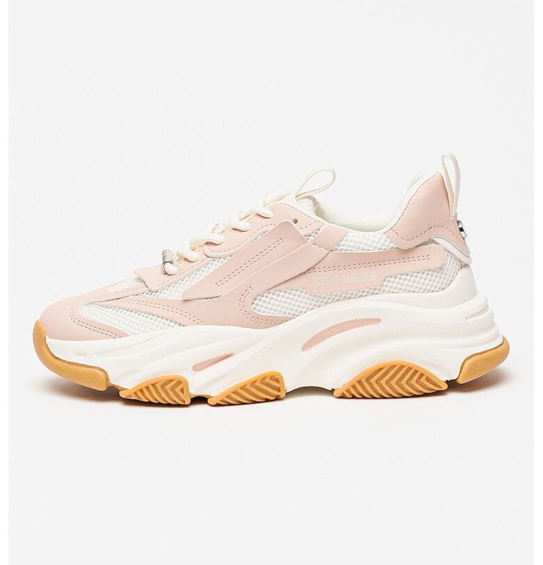 Масивни спортни обувки Possession с мрежа - Слонова кост/Прашно розово Steve Madden