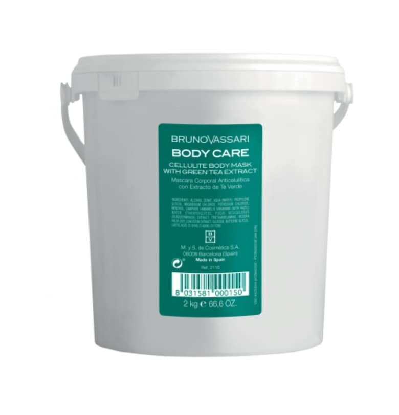 Маска за тяло  Грижа за тялото - С екстракт от зелен чай - Антицелулитна - 2000 ml Bruno Vassari