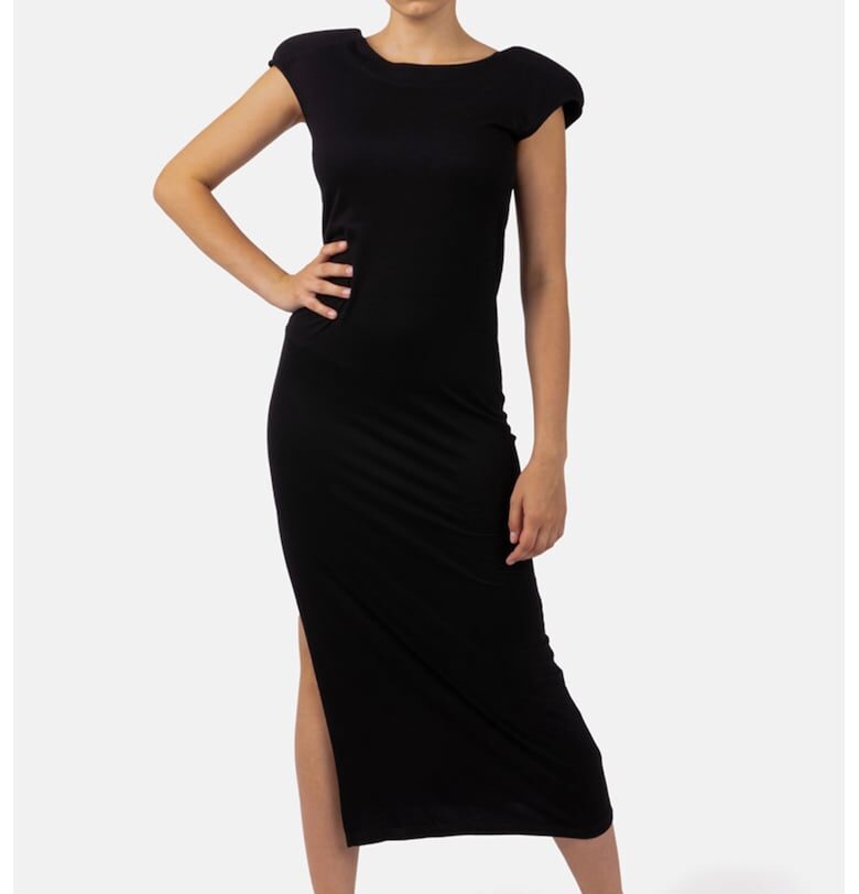 Миди рокля Bailey със странични цепки - Черен HELENE GALWAS