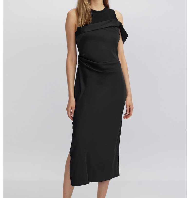 Миди рокля без ръкави - Черен Ipekyol