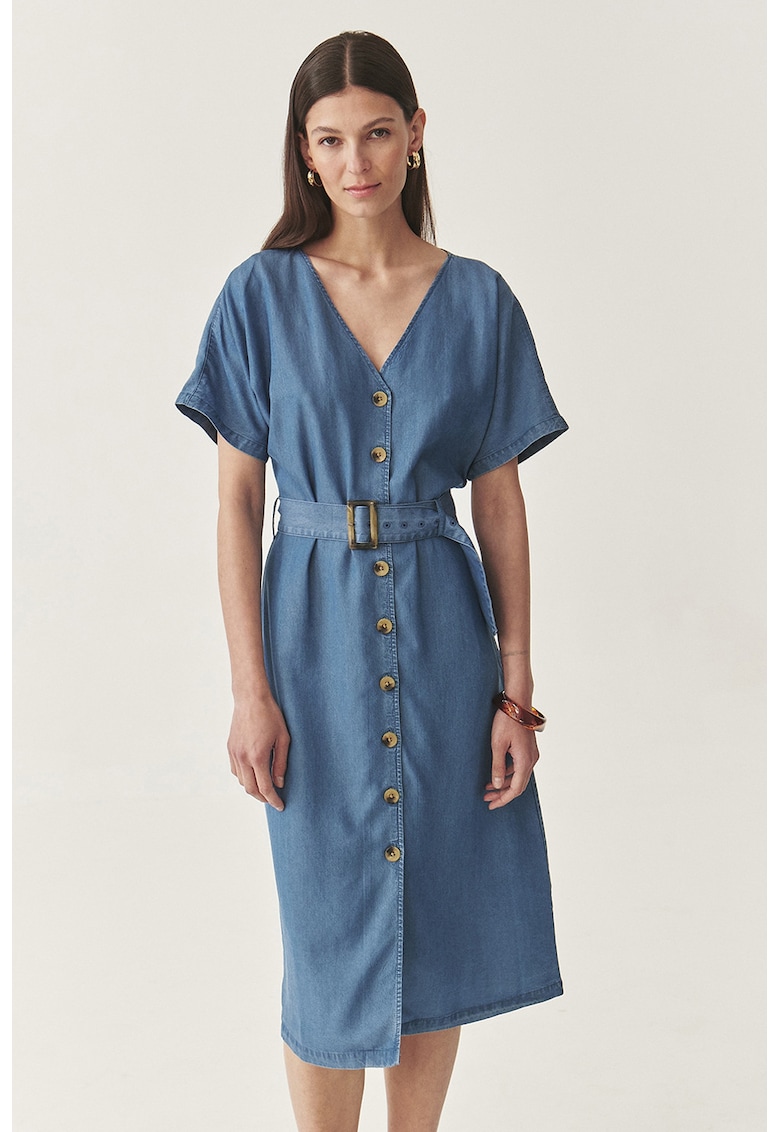 Миди рокля от лиосел - Светлосин Tatuum