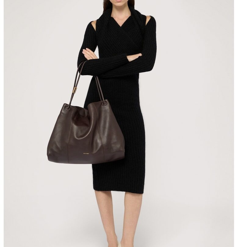 Миди рокля с дълги ръкави - Черен Trussardi