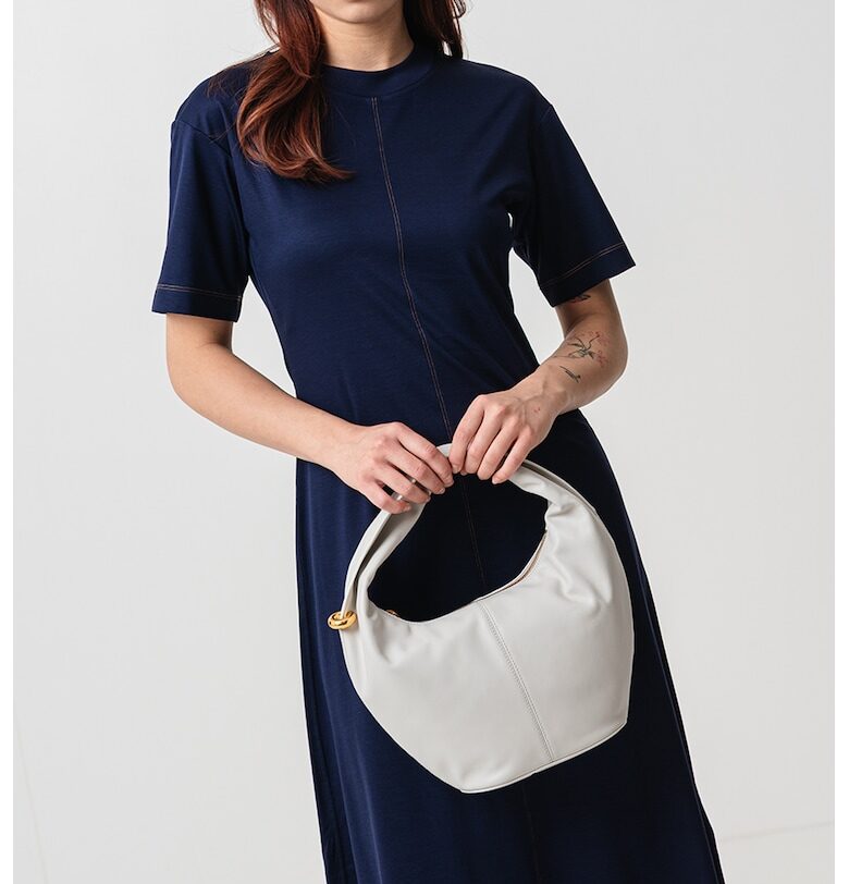 Миди рокля с модал - Индигово синьо MaxCo