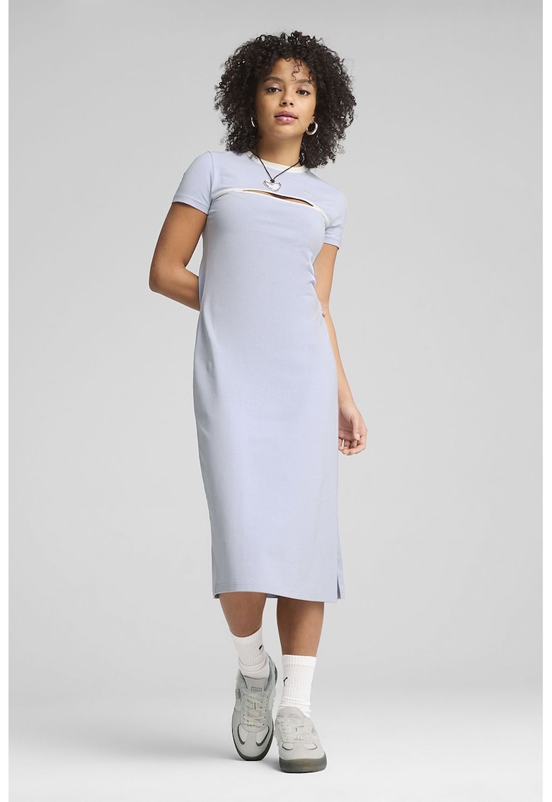 Миди рокля с отвори - Бял/Небесносин Puma