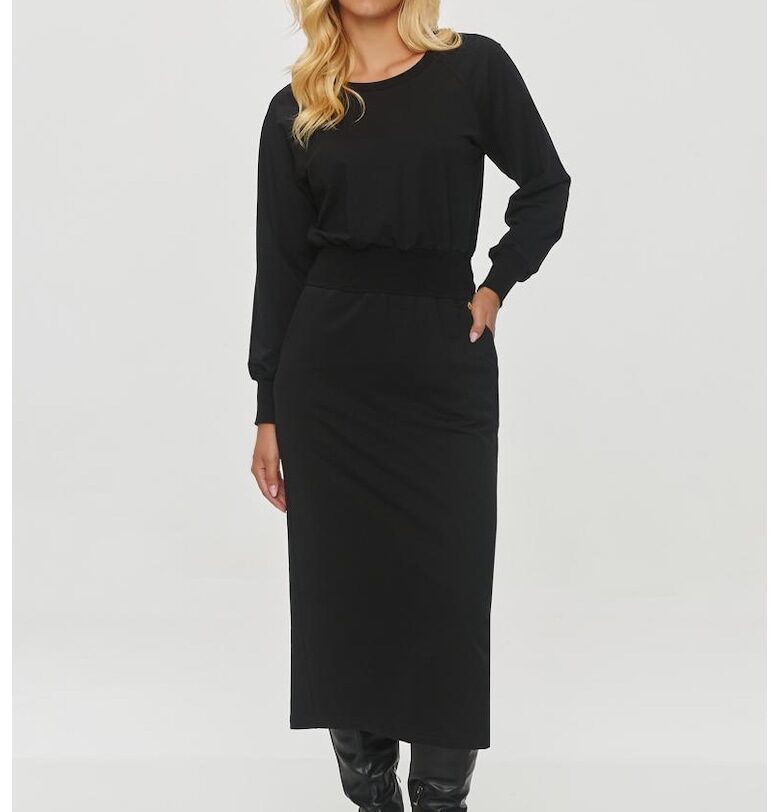 Миди рокля с реглан ръкави Makadamia