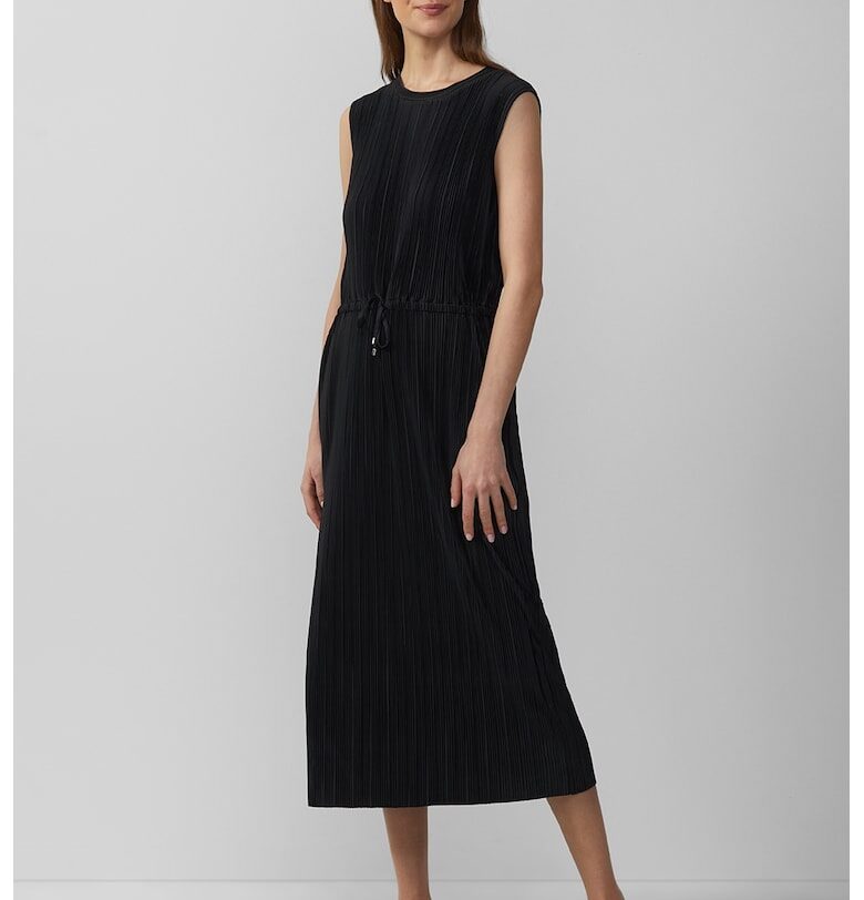 Миди рокля с регулируема талия - Черен sOliver