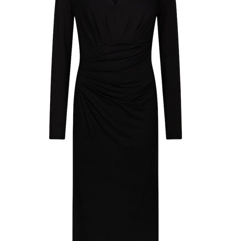 Миди рокля с шпиц - Черен Liu Jo