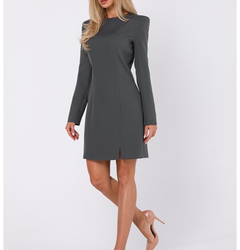 Мини рокля - оформящи шевове - Зелен MOE