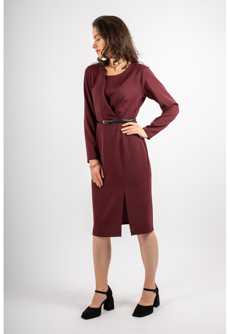 Мири рокля с асиметрично деколте - Бордо Couture de Marie