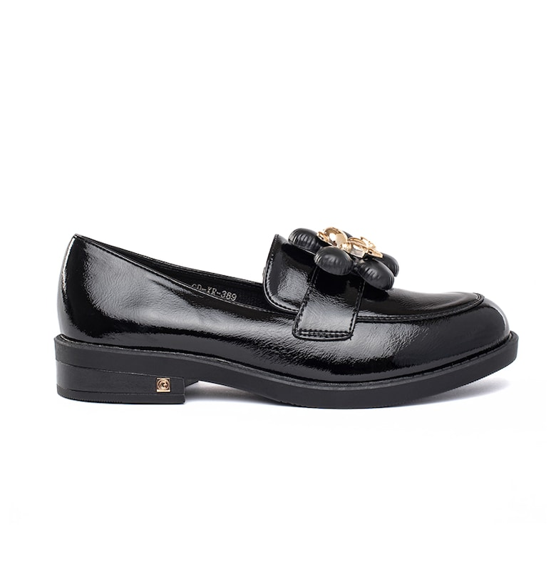 Мокасини от екологична кожа с метална декорация SHELOVET