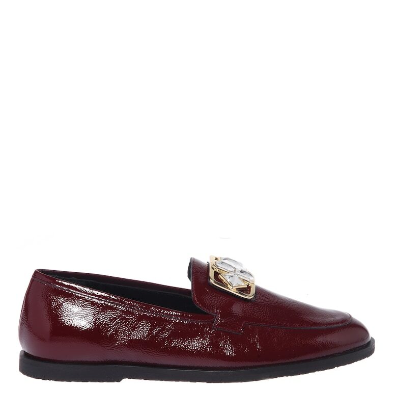 Мокасини от лачена кожа - Бордо Baldinini