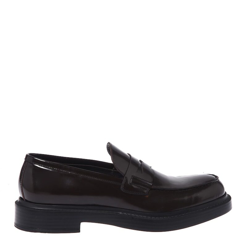 Мокасини от лачена кожа - Тъмнокафяв Baldinini