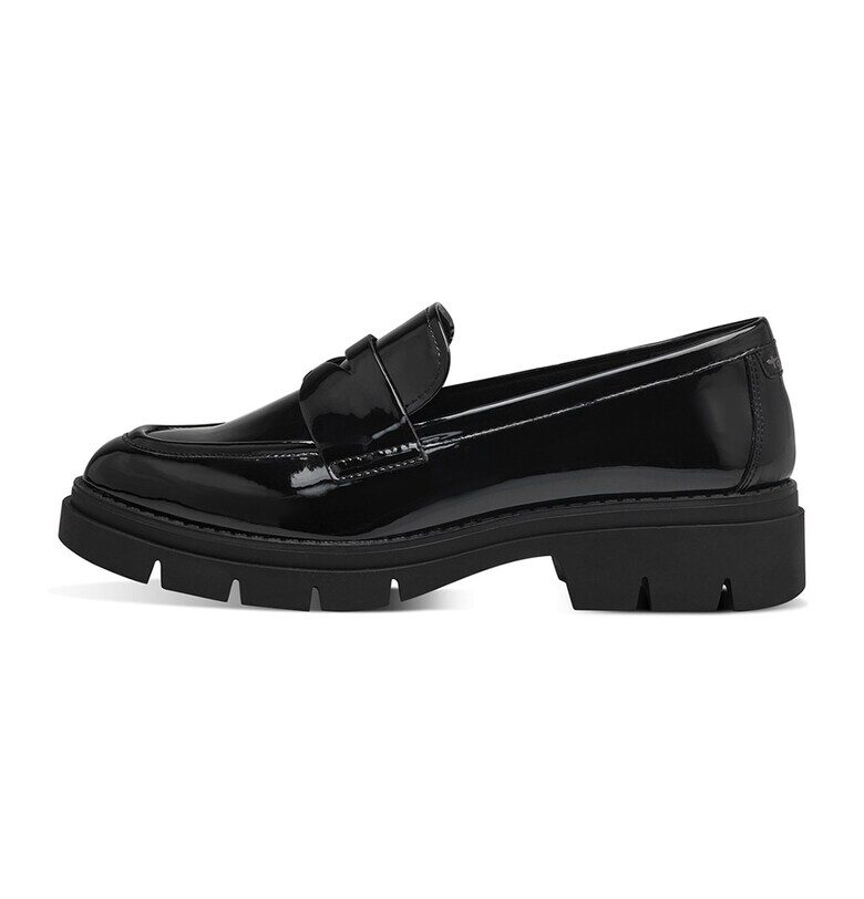 Мокасини с масивен ток - Избеляло черно Tamaris