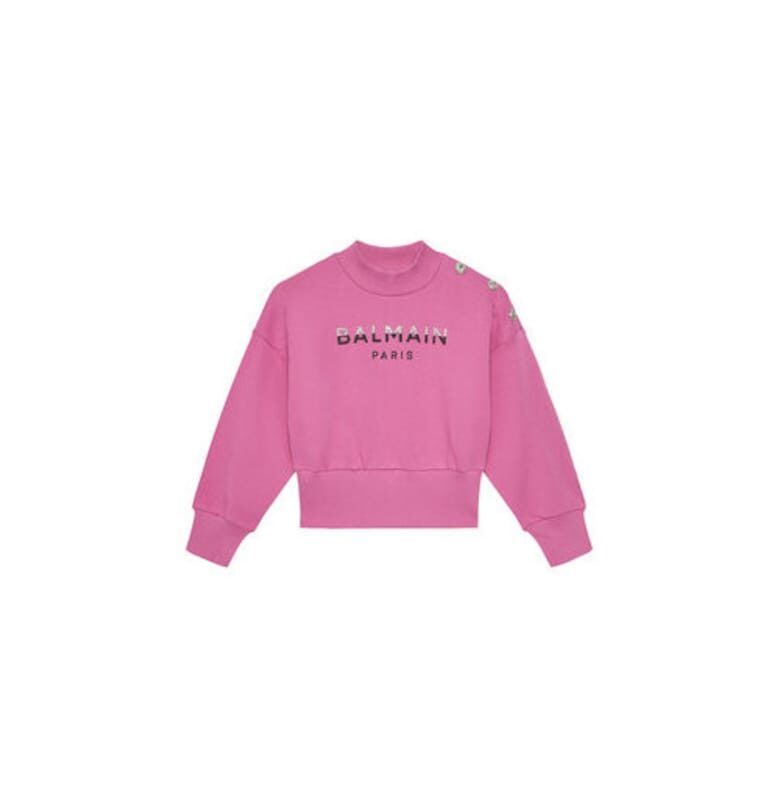 Момичешка блуза  BV4A90-Z0081 - Памук - Розов Balmain