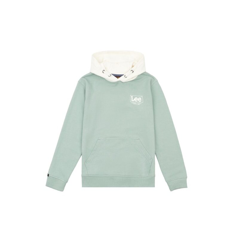 Момчешки суичър с качулка -  302032518 - памук - зелен - Зелен Lee