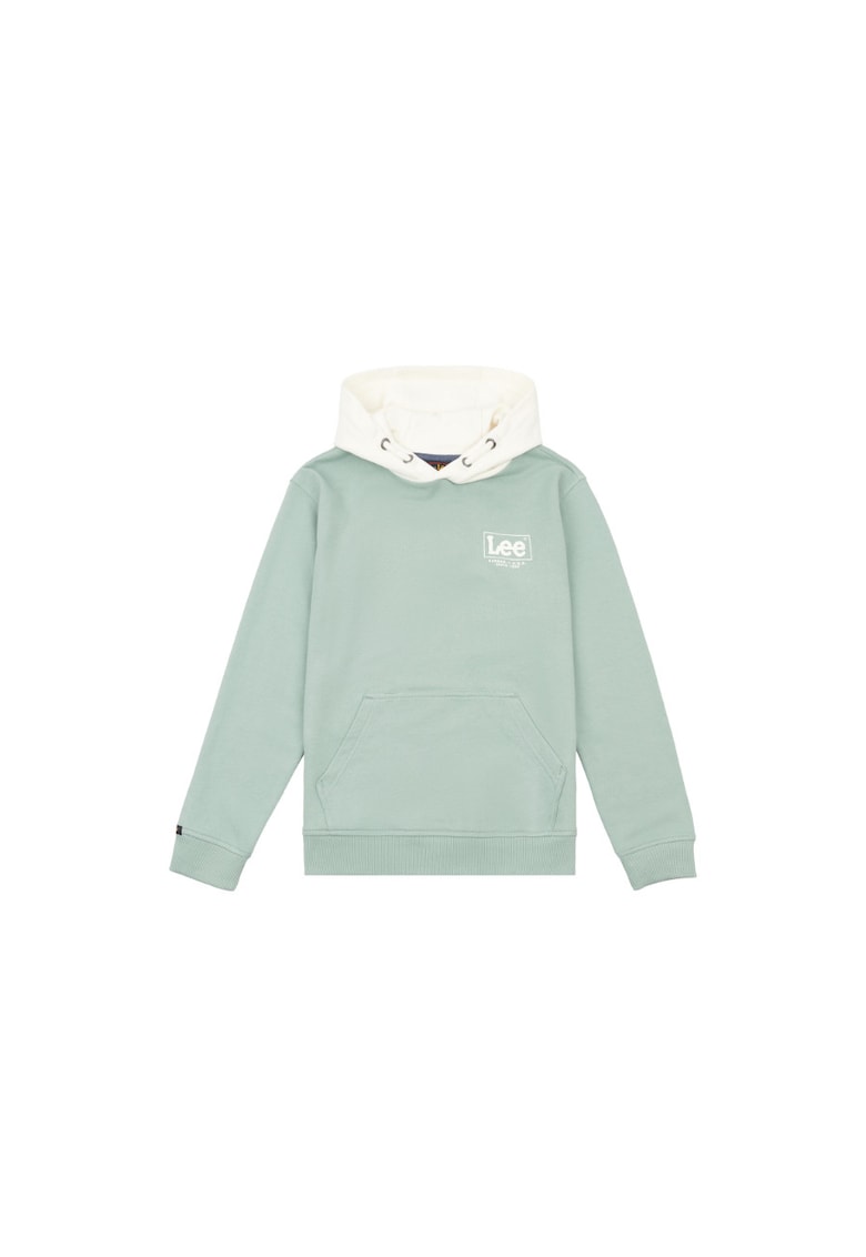 Момчешки суичър с качулка - 302032518 - памук - зелен - Зелен Lee