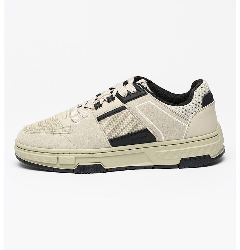 Мрежести маратонки Yarrow с еко велур - Светло бежово HUGO