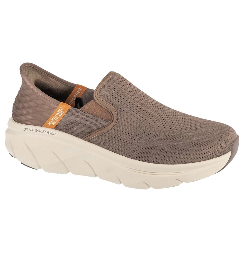 Мрежести спортни обувки D'Lux Walker 2.0 тип Slip-ins - Кафяв Skechers