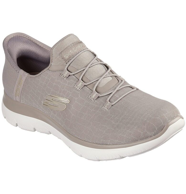 Мрежести спортни обувки Slip-Ins - Сив Skechers