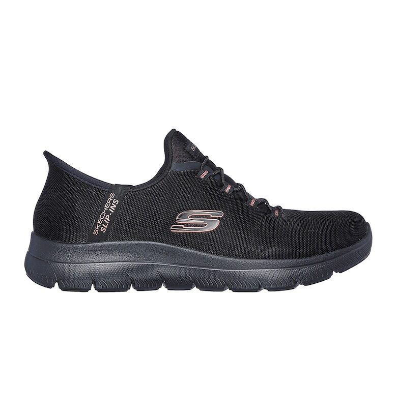 Мрежести спортни обувки Slip-Ins - Черен Skechers