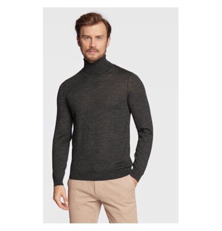 Мъжка блуза -  301461579 - Вълна - Сива - Сив BOSS