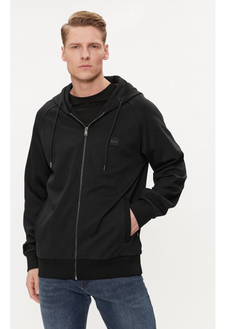 Мъжка блуза - 303673673 - Памук/Полиестер - Черна - Черен BOSS