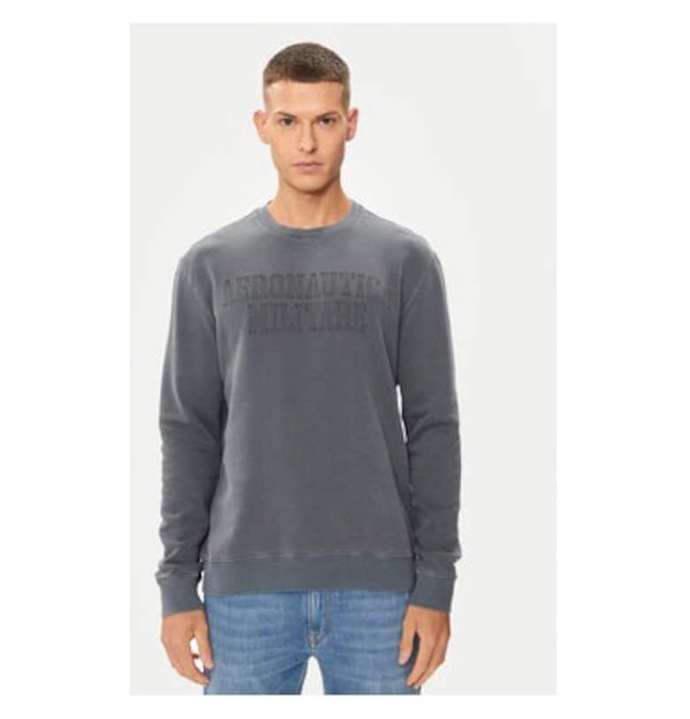 Мъжка блуза -  303720797 - Памук - Син Aeronautica Militare