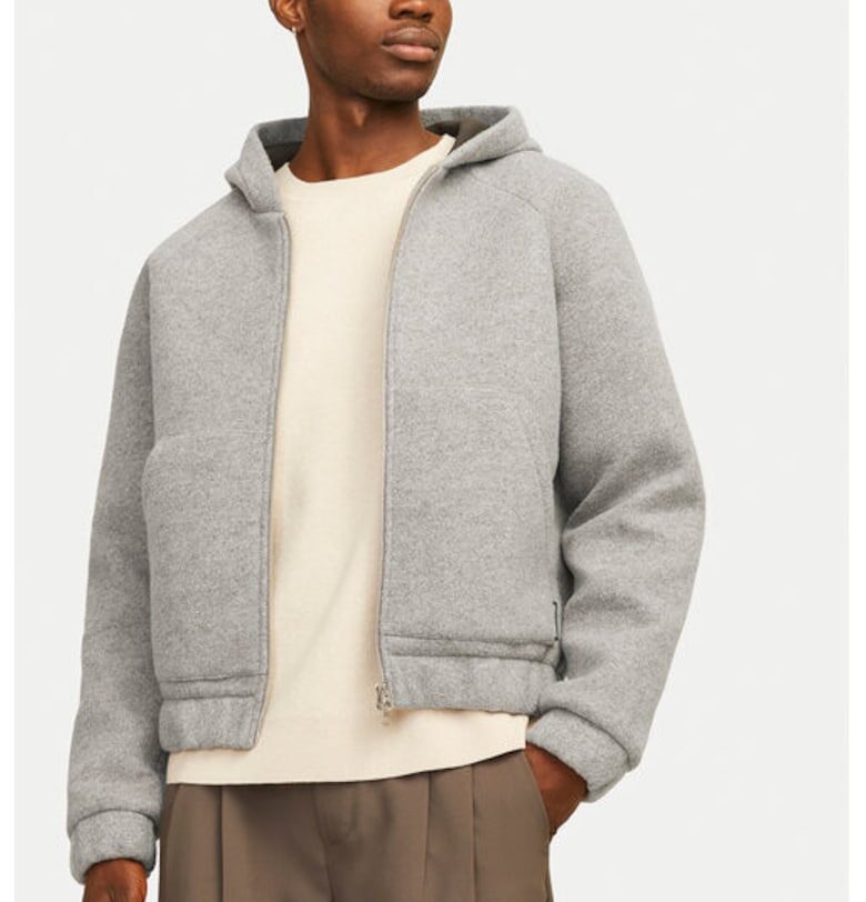 Мъжка блуза -  304368899 - Полиестер - Сив Jack and Jones