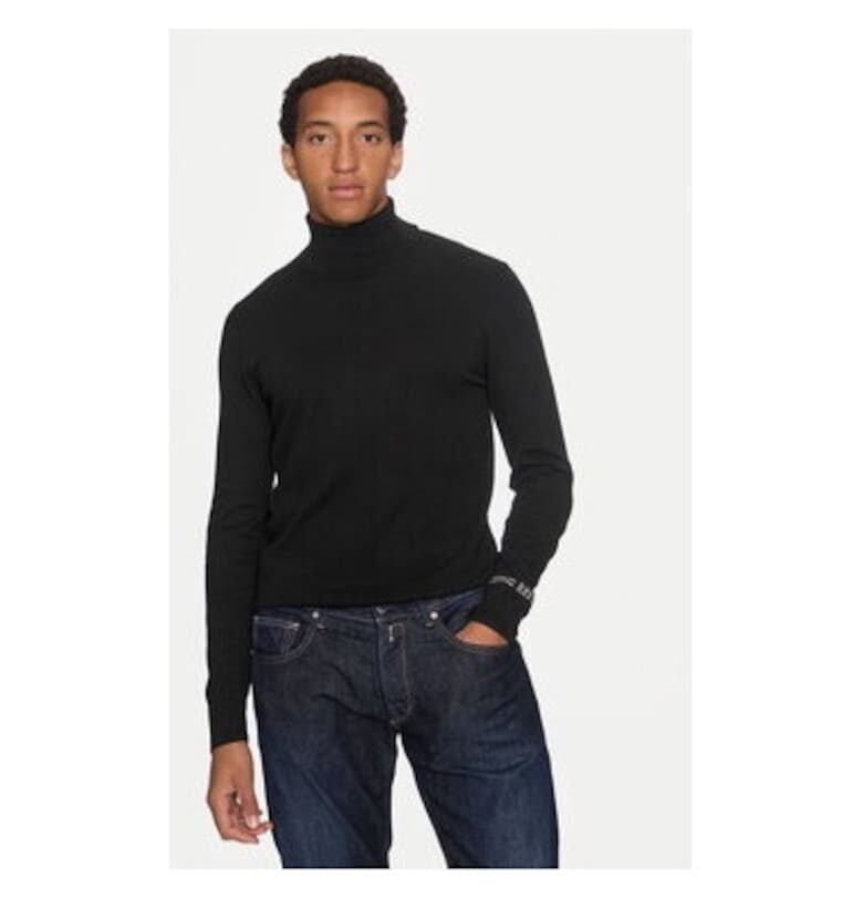 Мъжка блуза -  304400025 - Памук - Черен - Черен Replay