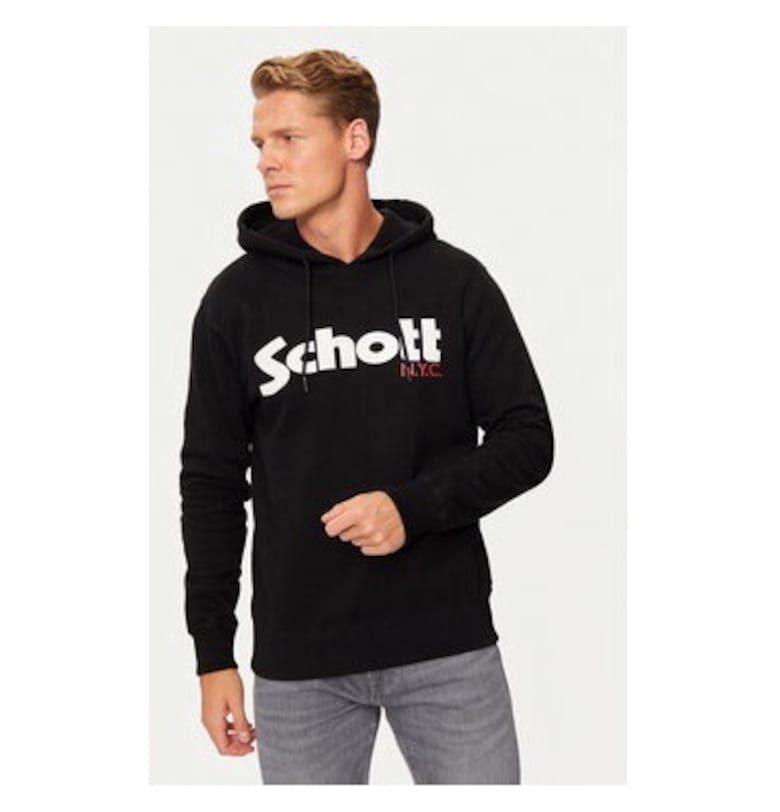 Мъжка блуза -  304869914 - Памук - Черен - Черен Schott Nyc