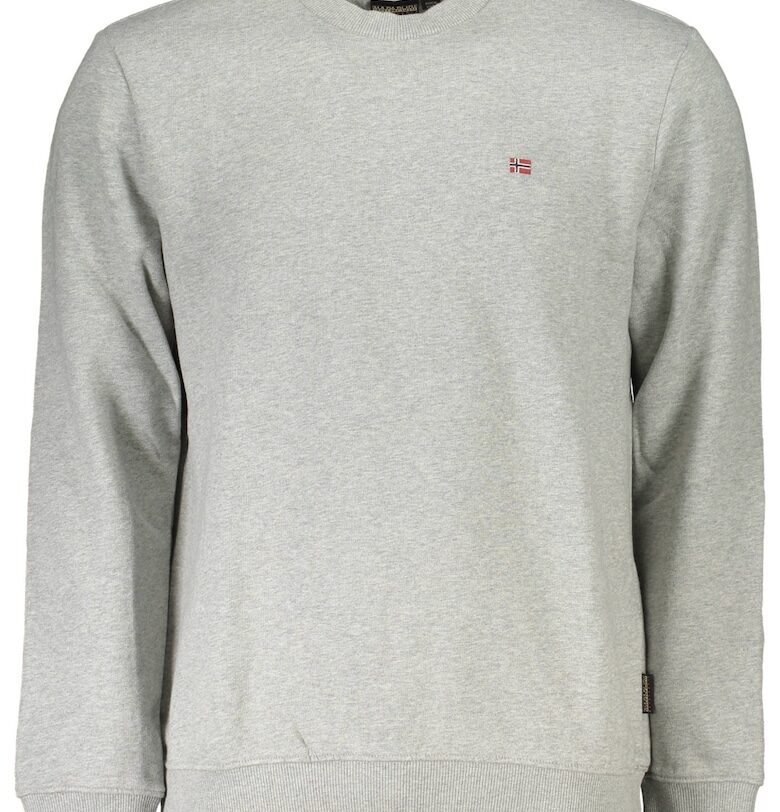 Мъжка блуза -  80% памук - 20% полиестер - сива - NP0A4FQWBALISCREW1 - Сив Napapijri