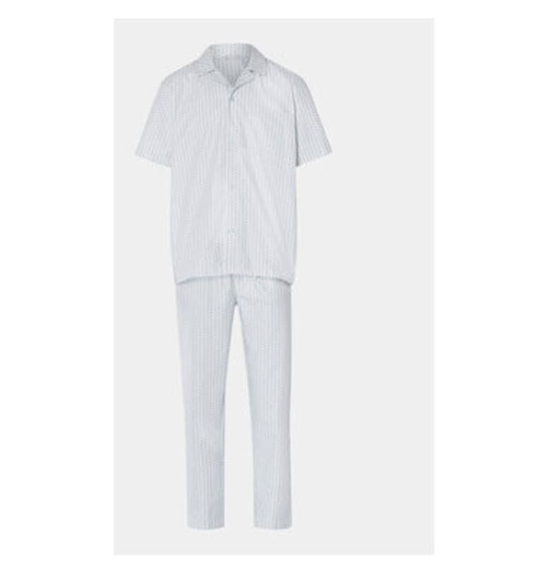 Мъжка пижама -  303703417 - Памук - Бял - Бял Hanro