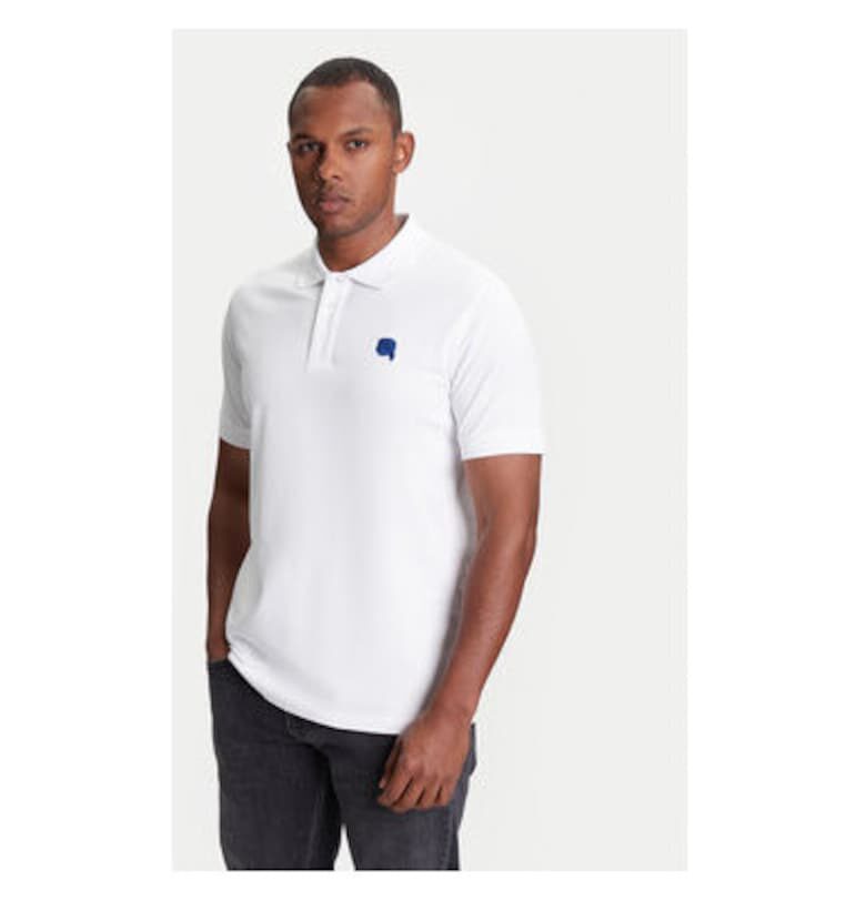 Мъжка поло риза  745022 553231 - Памук - Бяла - Бял Karl Lagerfeld