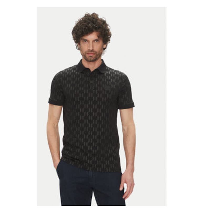 Мъжка поло риза  745070 552251 - Органичен памук - 3XL INTL - Черна Karl Lagerfeld