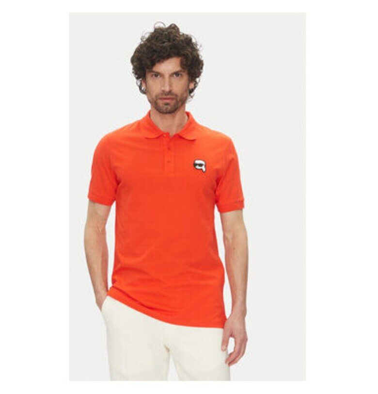 Мъжка поло риза  745710 552224 - Органичен памук - Червен - Червен Karl Lagerfeld