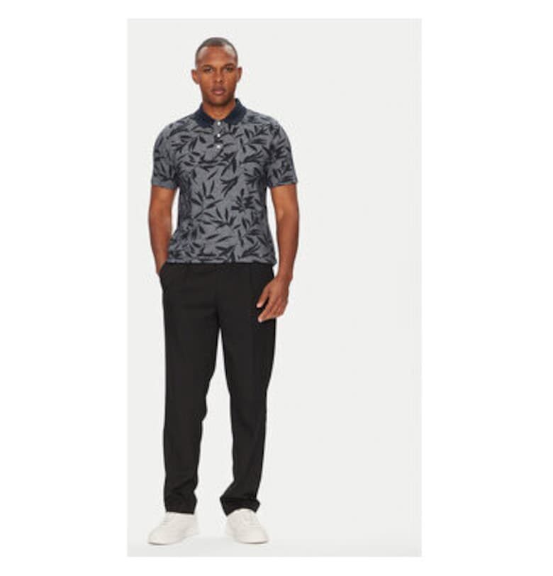 Мъжка поло риза  C5 21434.2117 - памук - 3XL INTL - тъмносиня Pierre Cardin