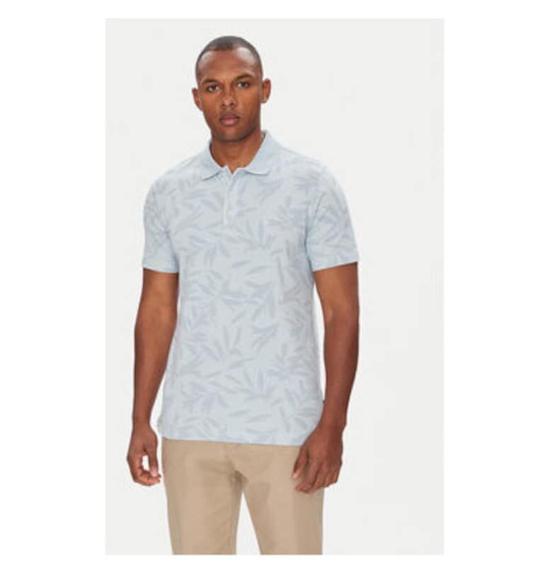 Мъжка поло риза  C5 21434.2117 - памук - светлосин - Светлосин Pierre Cardin