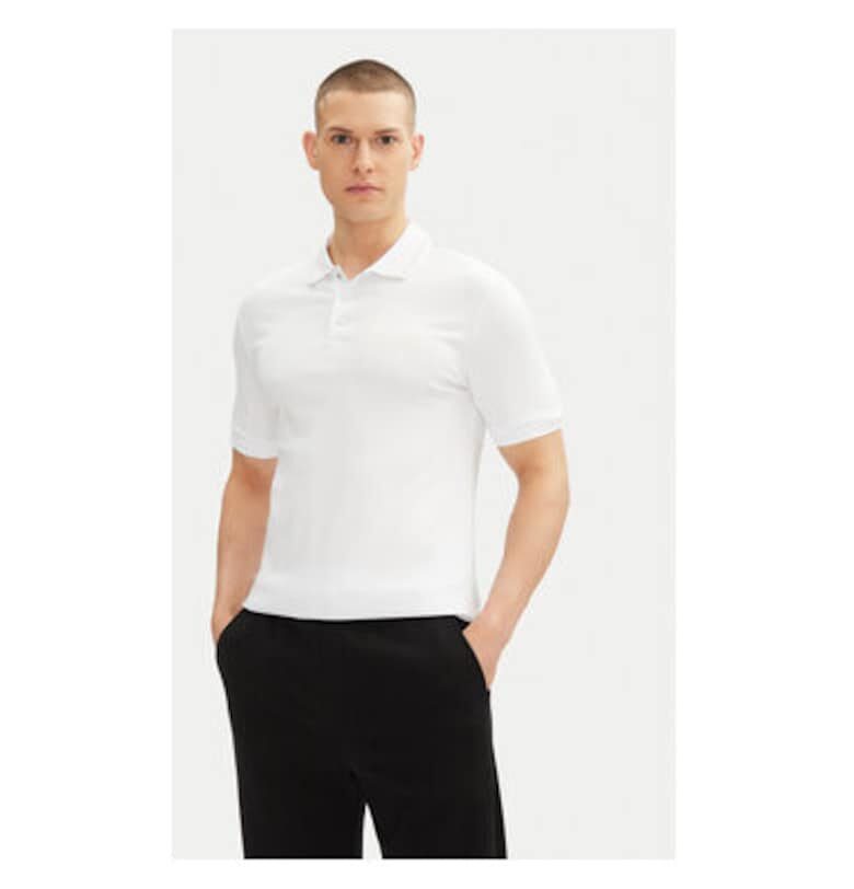 Мъжка поло риза  Emporio Armani - 7M000300 AF13739 - Вискоза/Полиамид - Бяла - Бял EA7