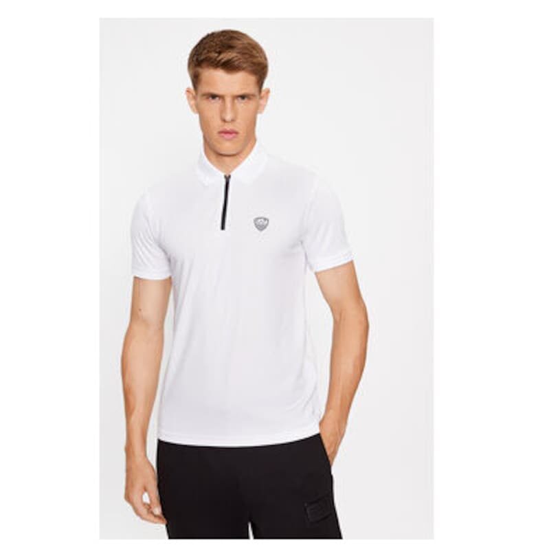 Мъжка поло риза  Emporio Armani - 8NPF13 PJRGZ - Вискоза/Полиамид - Бяла - Бял EA7