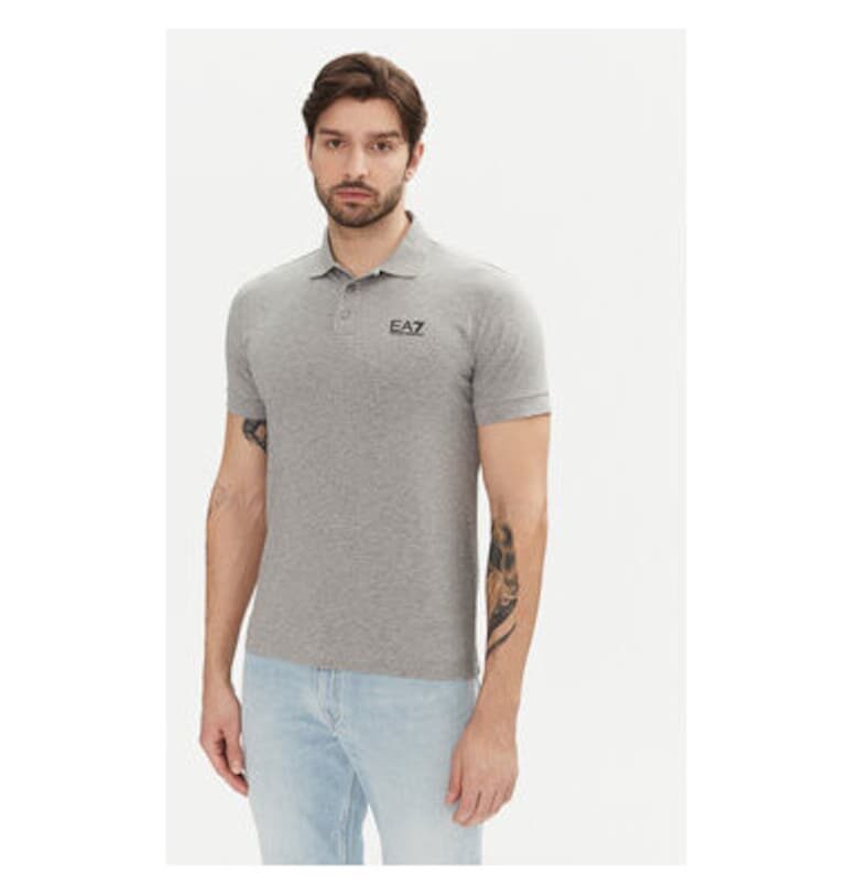 Мъжка поло риза  Emporio Armani - 8NPF14 PJVQZ - Памук - Сив - Сив EA7
