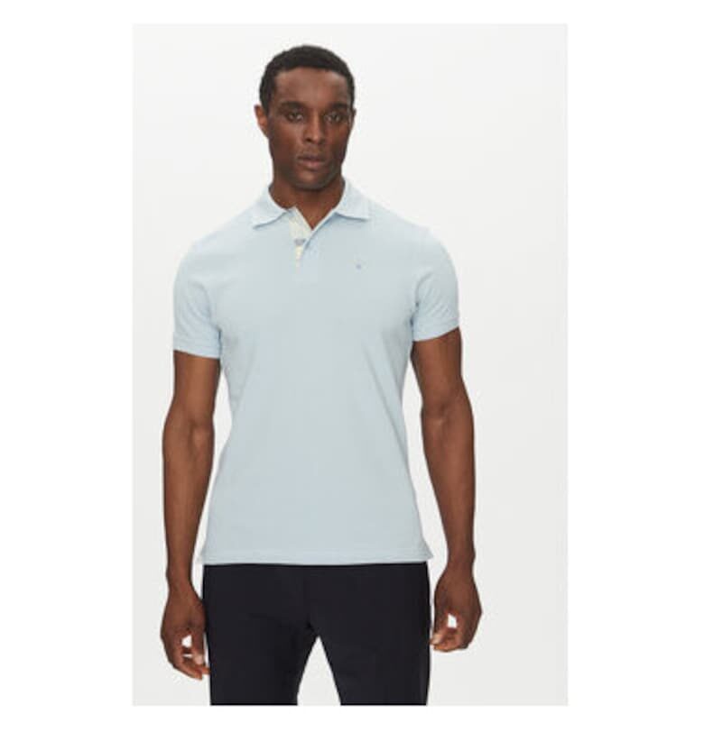 Мъжка поло риза  MML0012BU44 - Памук - Светлосин Barbour