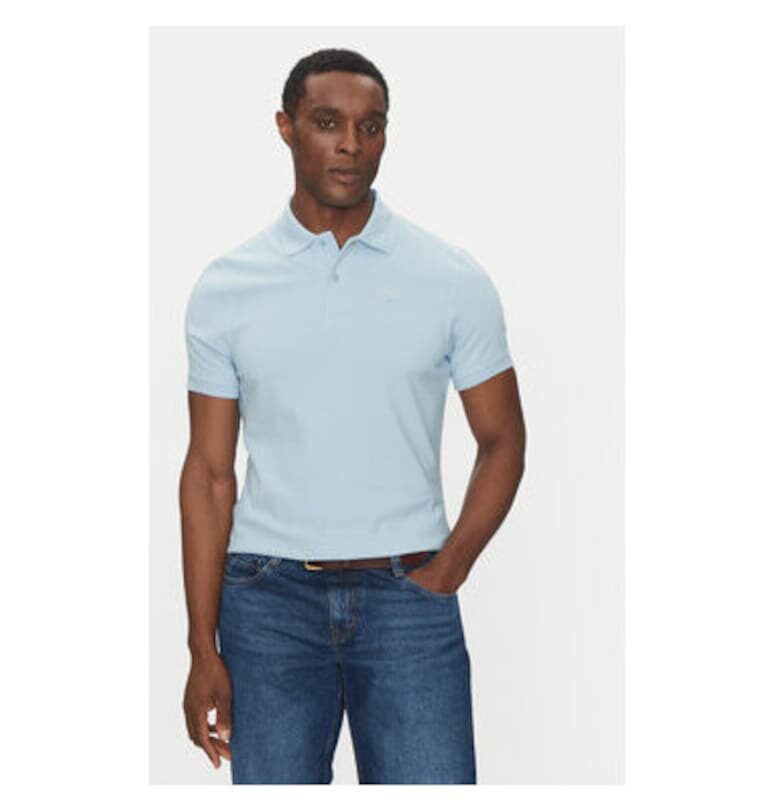 Мъжка поло риза  MML0358BL32 - памук - светлосин - Светлосин Barbour