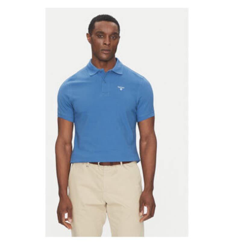 Мъжка поло риза  MML0358BU67 - памук - син - Син Barbour