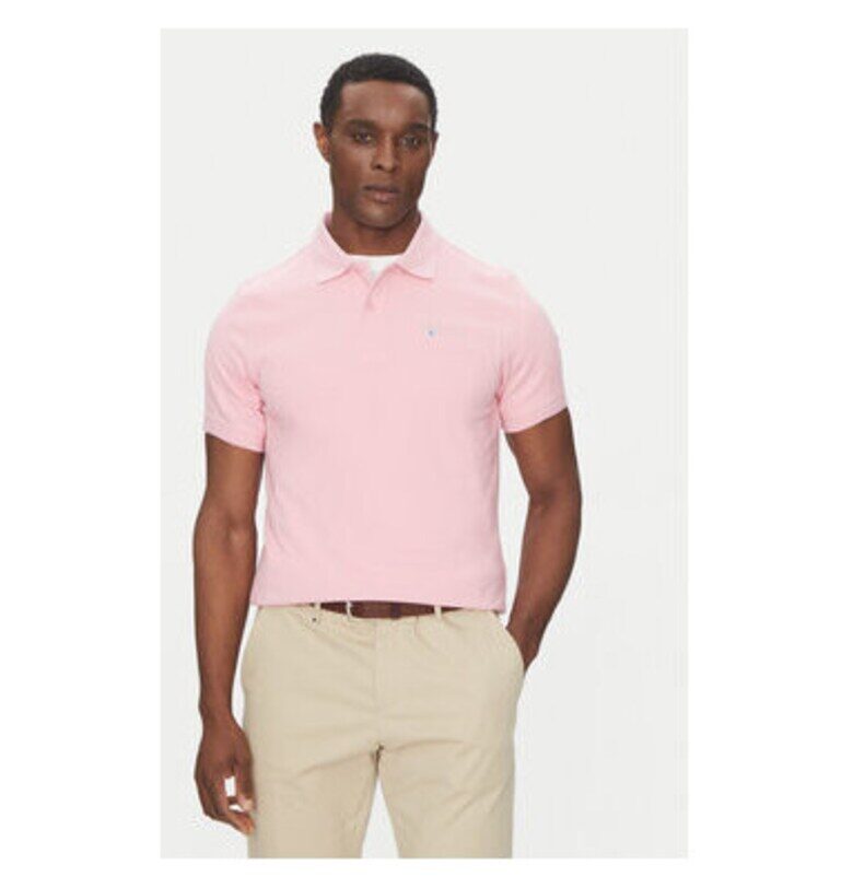 Мъжка поло риза  MML0358PI51 - памук - розов - Розово Barbour