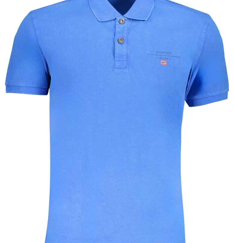 Мъжка поло тениска -  100% памук - Син - S - NP0A4GB4ELBASJERSEY Napapijri