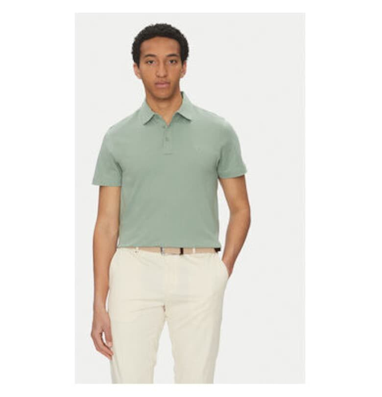 Мъжка поло тениска  10019307 30045540 - Органичен памук - Зелен - Зелен Joop