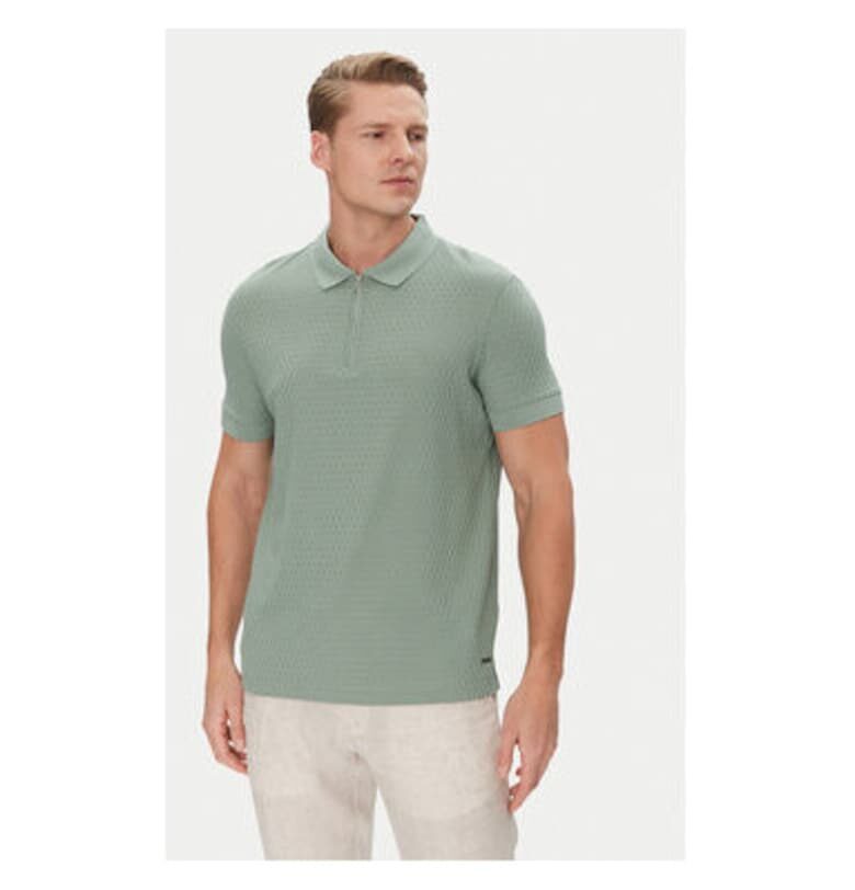 Мъжка поло тениска  10019308 30045546 - Памук - Зелен - Зелен Joop