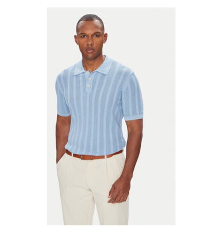 Мъжка поло тениска  B4 50024.5232 - Памук - Зелено - Зелен Baldessarini